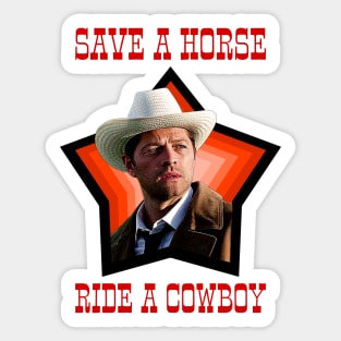 Castiel Save A Horse Sticker